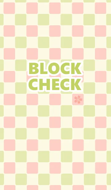[LINE着せ替え] BLOCK CHECK[SAKURA]の画像1