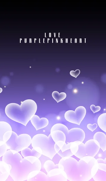 [LINE着せ替え] LOVE PURPLE PINK HEARTの画像1