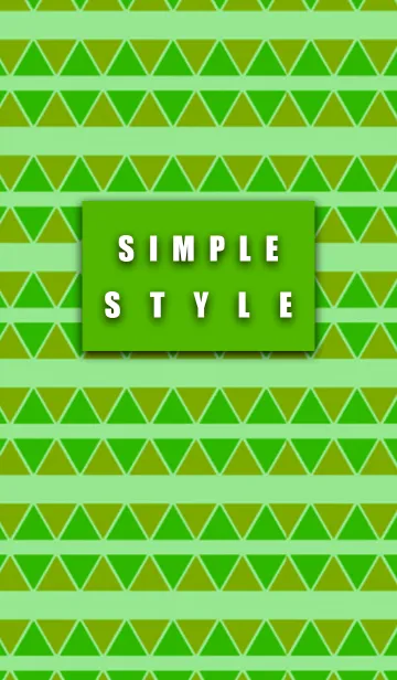 [LINE着せ替え] シンプルスタイル三角グリーンパターンの画像1