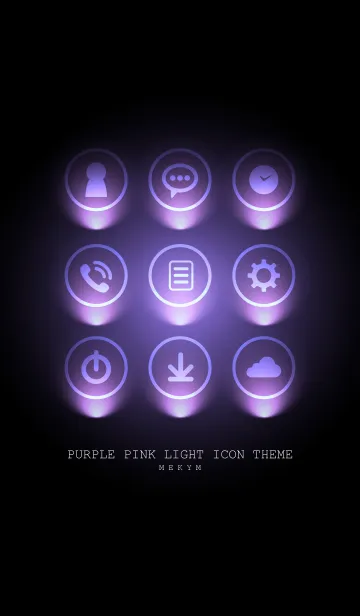 [LINE着せ替え] PURPLE PINK LIGHT ICON THEME 2の画像1