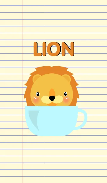 [LINE着せ替え] Simple Cute Lion Theme(jp)の画像1
