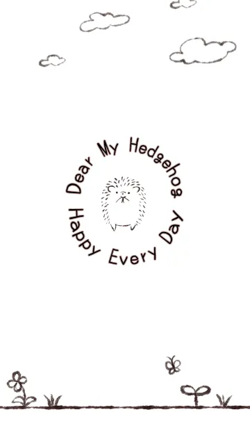 [LINE着せ替え] Dear My Hedgehog (white2)の画像1