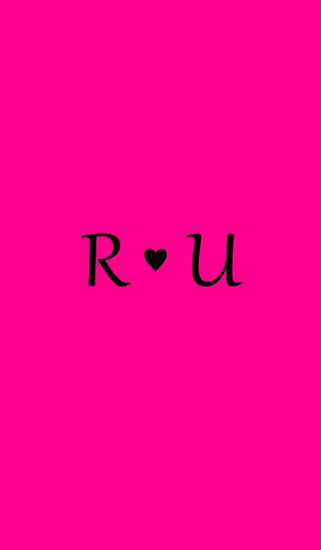 [LINE着せ替え] Initial "R ＆ U" Vivid pink ＆ black.の画像1