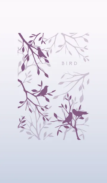 [LINE着せ替え] Small bird - PURPLE -の画像1
