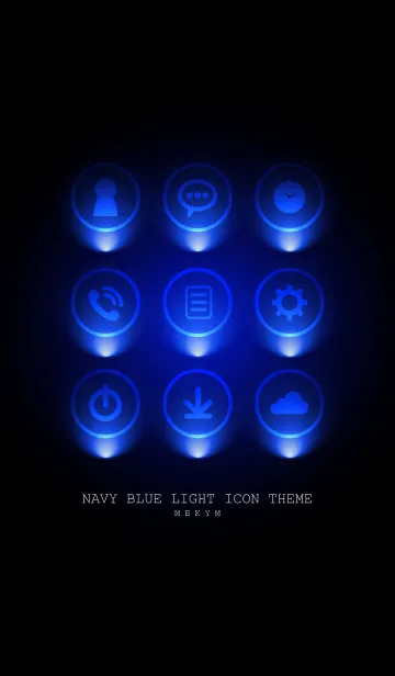 [LINE着せ替え] NAVY BLUE LIGHT ICON THEME 2の画像1