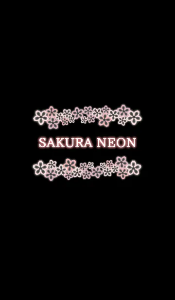 [LINE着せ替え] シンプルなネオンの桜 2の画像1
