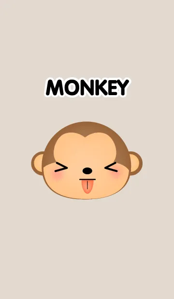 [LINE着せ替え] Simple Emotions Face Monkey Theme(jp)の画像1