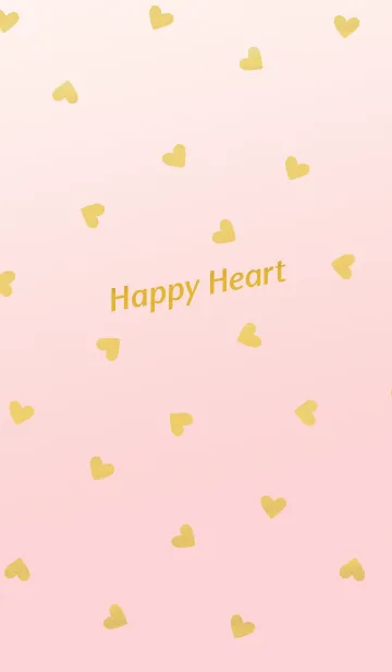 [LINE着せ替え] HAPPYハート 〜Pink＆Goldの画像1
