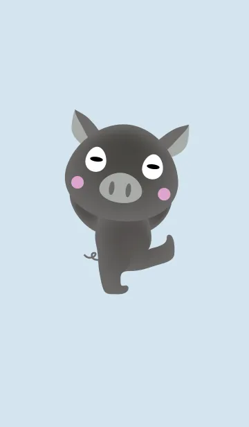 [LINE着せ替え] 黒豚の着せかえの画像1