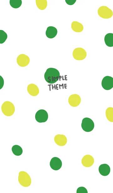[LINE着せ替え] グリーンとイエローの水玉の画像1