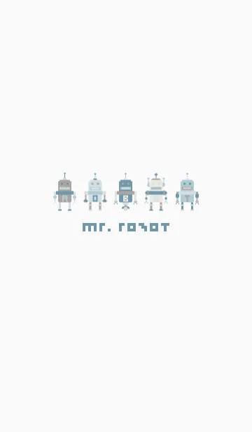 [LINE着せ替え] MR. ROBOT (BLUE 2)の画像1