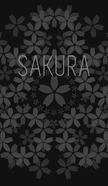 [LINE着せ替え] SAKURA2018 - BLACKの画像1