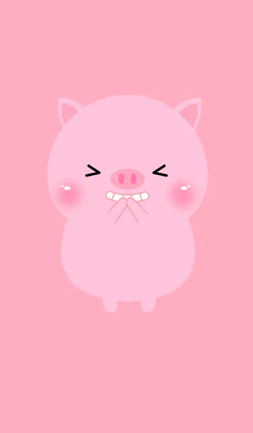 [LINE着せ替え] Lovely Pink Pig Theme(jp)の画像1