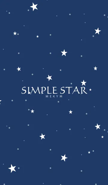 [LINE着せ替え] SIMPLE STAR -NAVY BEIGE GOLD-の画像1