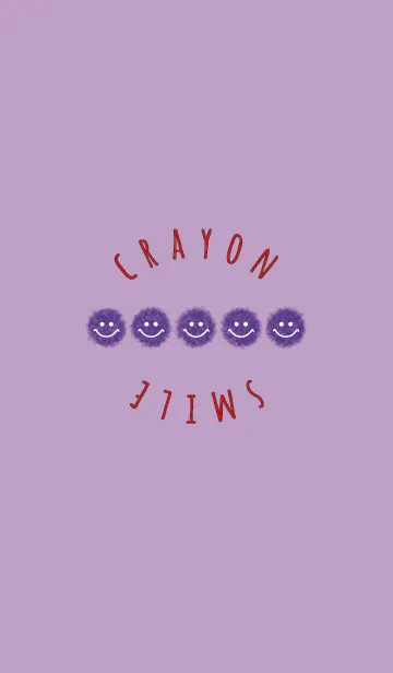 [LINE着せ替え] クレヨン パープル1 / スマイルの画像1