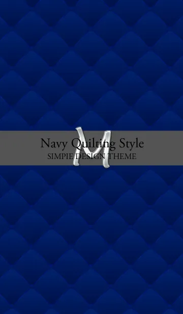 Navy Quilting Style『M』のLINE着せ替え