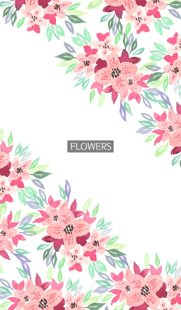 [LINE着せ替え] water color flowers_438の画像1