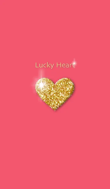 [LINE着せ替え] ラッキーハート 〜ピンク＆ゴールドの画像1