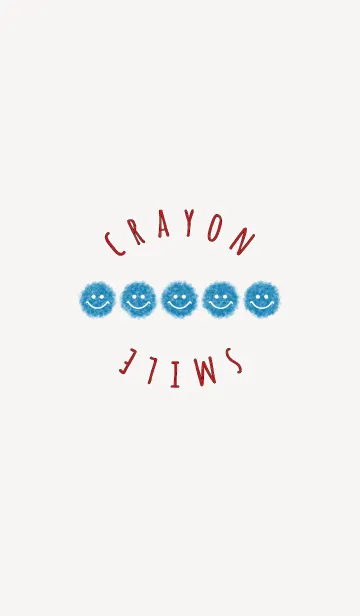 [LINE着せ替え] クレヨン ブルー1 / スマイルの画像1