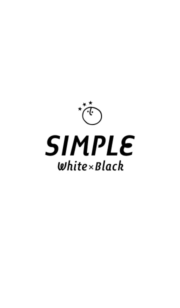 [LINE着せ替え] シンプル ホワイト×ブラックの画像1