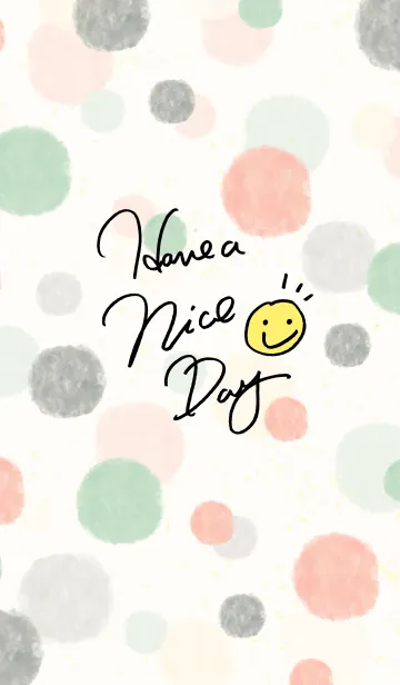 [LINE着せ替え] 大人水彩水玉-スマイル23-の画像1