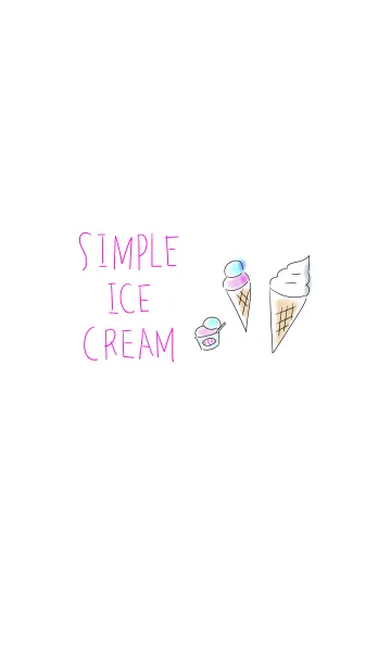 [LINE着せ替え] シンプル アイスの画像1