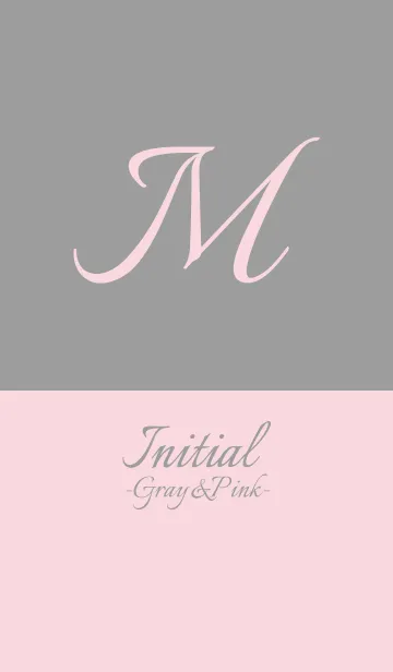 [LINE着せ替え] Initial "M" -Gray＆Pink-の画像1