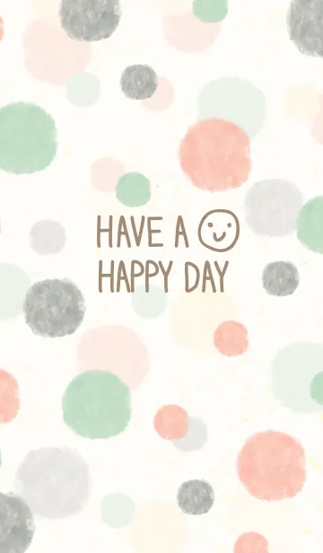 [LINE着せ替え] 大人水彩水玉-スマイル27-の画像1