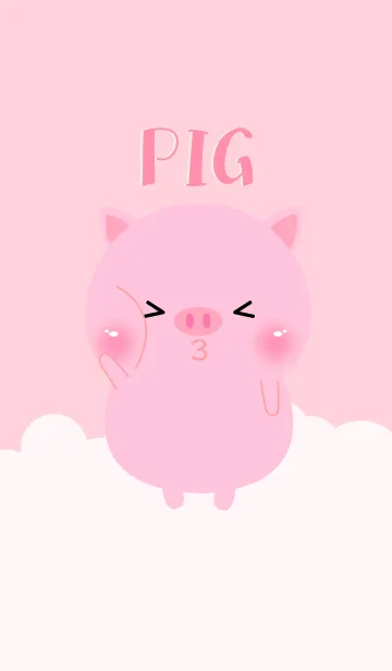 [LINE着せ替え] Pretty Pink Pig Theme (jp)の画像1