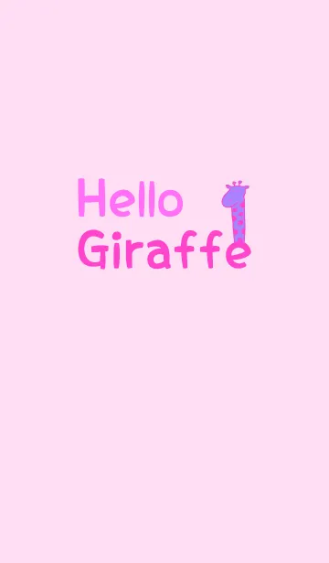 [LINE着せ替え] Hello Giraffe pink 7の画像1