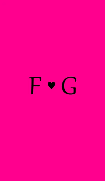 [LINE着せ替え] Initial "F ＆ G" Vivid pink ＆ black.の画像1
