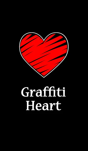 [LINE着せ替え] グラフィティ ハート スタイルの画像1