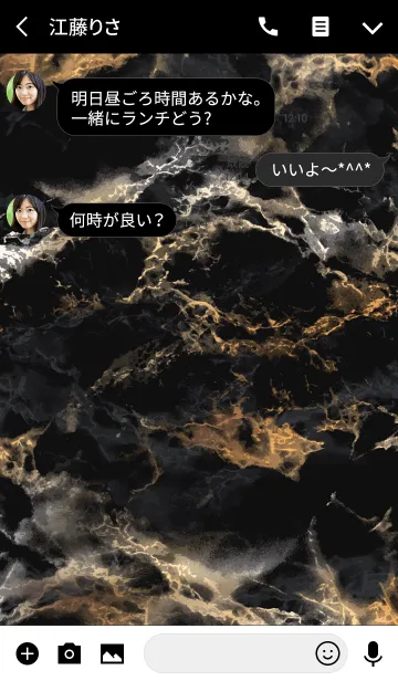 [LINE着せ替え] Gold x Marble - オトナマーブル #001の画像3
