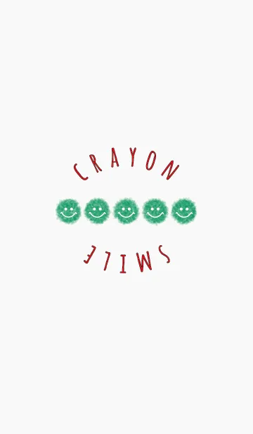 [LINE着せ替え] クレヨン グリーン2 / スマイルの画像1