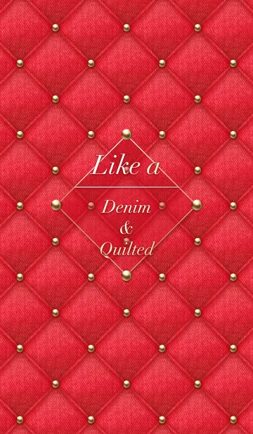 [LINE着せ替え] Like a - Denim ＆ Quilted #Redの画像1