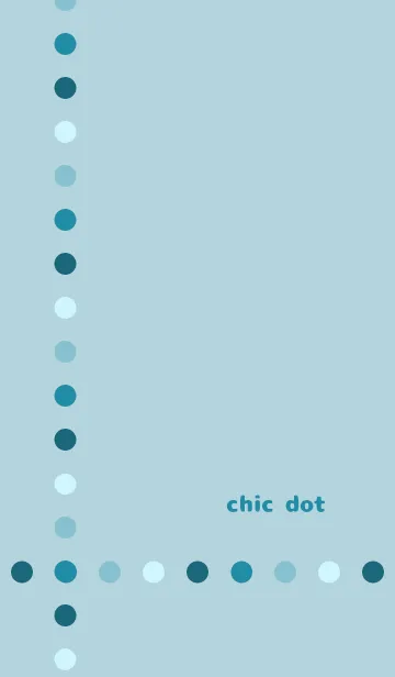 [LINE着せ替え] シックなドット*ブルーの画像1