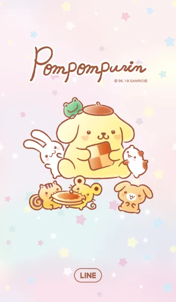 ポムポムプリン 甘かわ♪スイーツタイムのLINE着せ替え