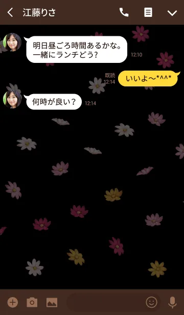 [LINE着せ替え] 大人かわいいお花柄。の画像3