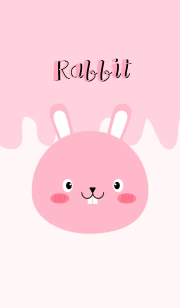 [LINE着せ替え] Simple Pretty Pink Rabbit Theme(JP)の画像1