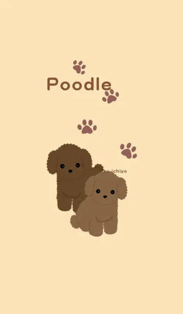 [LINE着せ替え] Poodle by ichiyoの画像1