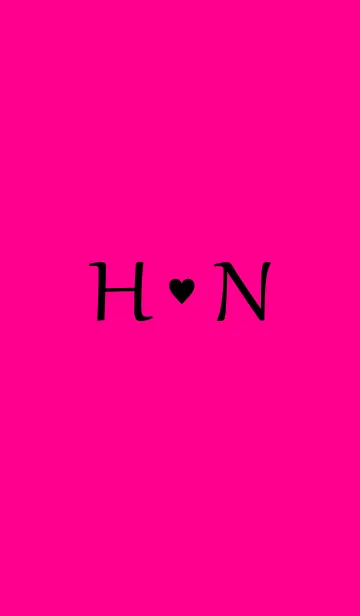 [LINE着せ替え] Initial "H ＆ N" Vivid pink ＆ black.の画像1