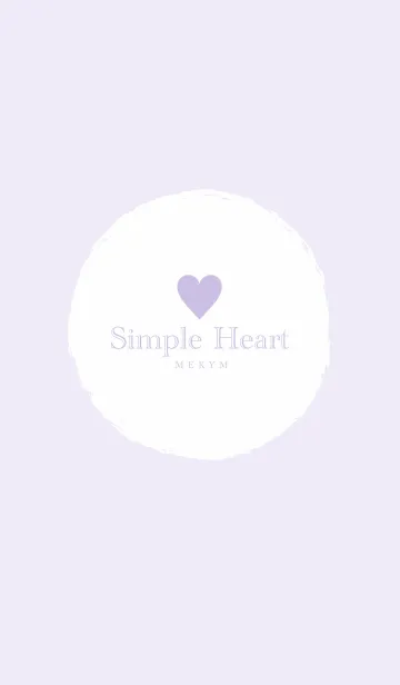 [LINE着せ替え] オトナシンプルハートパープル -MEKYM-の画像1