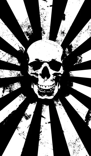 Skull - White ＆ Black - Burstの着せ替えメイン画像