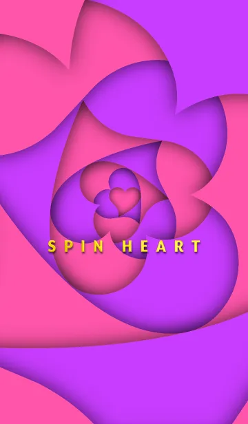 [LINE着せ替え] SPIN HEART -PINK ＆ PURPLE-の画像1