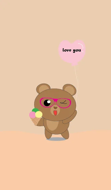 [LINE着せ替え] Cute bear bear 1の画像1