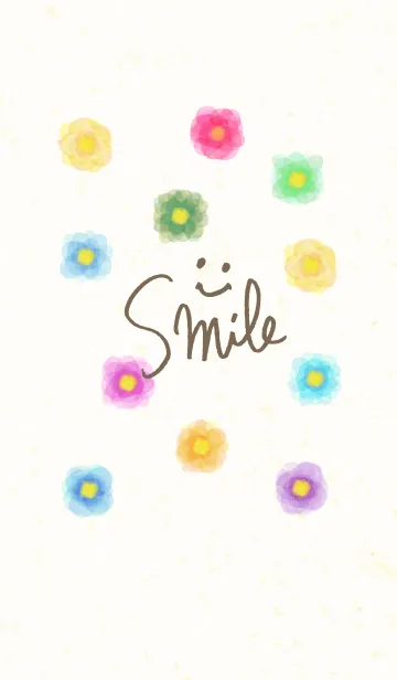 [LINE着せ替え] 大人水彩お花-スマイル16-の画像1
