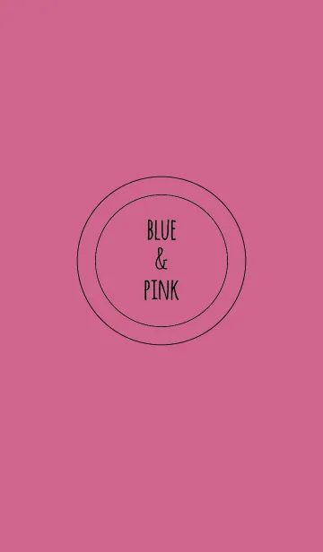 [LINE着せ替え] ブルー＆ピンク / ラインサークルの画像1