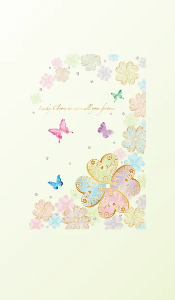 [LINE着せ替え] 大人カワイイ運気を高める幸運のクローバーの画像1