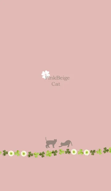 [LINE着せ替え] 大人かわいいピンクベージュCATの画像1