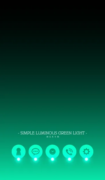 [LINE着せ替え] - SIMPLE LUMINOUS GREEN LIGHT -の画像1